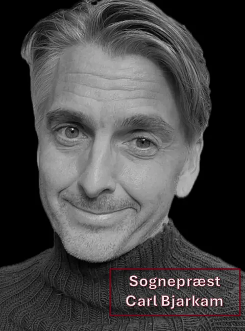 Portræt af sognepræst Carl Bjarkam.